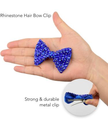 BasicSense 4 Pieces Shiny Rhinestone Small Bow Crocodile Alligator Hair Clips for Girls Gold - Peach - Buy Online on GoSupps.com