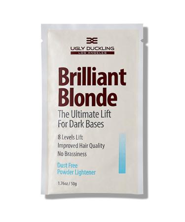 Brilliant Blonde Hair Powder Bleach Lightener (1.76 oz/50 gm). Gives 8+ Levels of Lift. For Dark Bases. Salon Use Only.