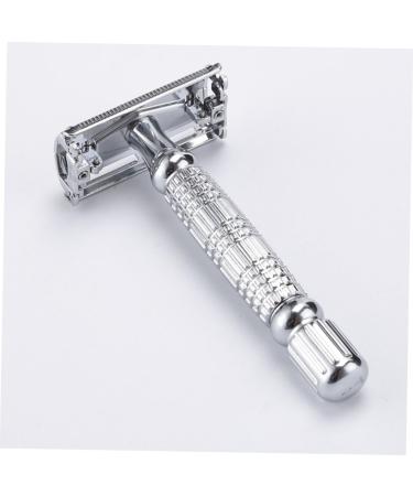 Minkissy Manual Hairdressing Razor for Men - Chrome-Plated Double-Sided Shaver & Holder | Premium Alloy Design | Ideal for Precision Shaving - Buy Online on GoSupps.com
