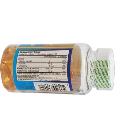 Germa Cod Liver Oil Natural Dietary Supplement. 100 Capsules. Pack of 6 - Buy Online on GoSupps.com