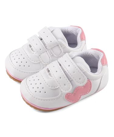 Cheerful Mario Baby Boys Girls First Walking Shoes Infant Prewalkers Pram Shoes Soft PU Leather Anti Slip Sole 12-18 Months W Pink - Buy Online on GoSupps.com