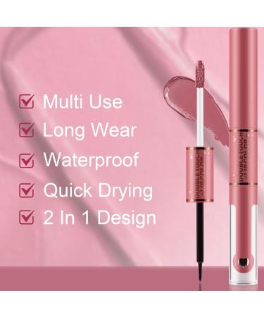 Buy 2 in 1 Lip Gloss & Matte Lipstick - Waterproof Long-Lasting Plumping Lip Oil | International Shipping Available - Buy Online on GoSupps.com