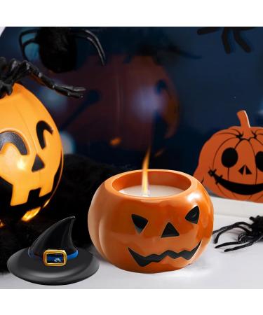 Pumpkin Scented Candles - Creative Red Witch Hat Natural Soy Wax Aromatherapy for Halloween Home Decor & Party - Buy Online on GoSupps.com