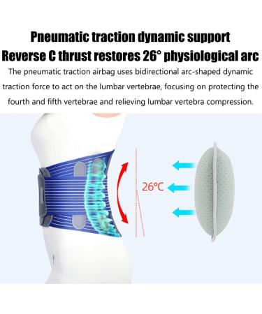 Thyxg Medical Lumbar Spine Back Belt - Herniated Disc Device with Pneumatic Traction & 4 Curved Steel Plate Supports - XL for Effective Lumbar Compression Relief - Buy Online on GoSupps.com