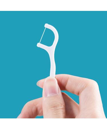 Czemo 300 Pieces Interdental Floss Sticks - White Dental Care Tooth Cleaners Silk Sticks & Toothpick Oral Care | 6 Pack - Buy Online on GoSupps.com