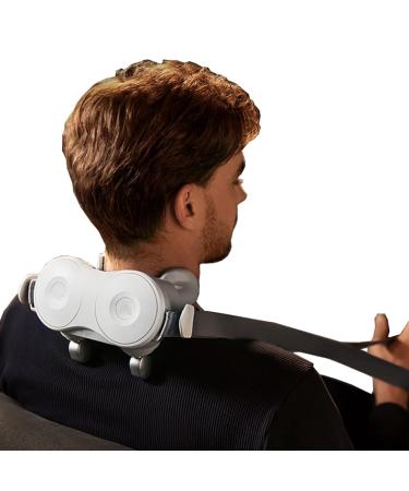 CCNGDS Electrical shoulder massager Shiatsu massager for back neck and shoulders 4 steps of hot compress 4 modes and 3 levels of intensity adjustment metal massage head