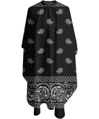 VERTEX&KAIBIN Black Paisley Barber Cape for Men - Professional Cool Design | Premium Barber Supply - Buy Online on GoSupps.com
