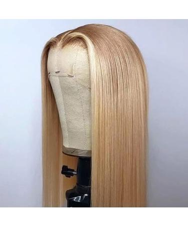 ANDRIA Blonde Lace Front Wig 24 - Heat Resistant Fiber, Natural Straight Ombre Dirty Blonde, Glueless & Colored Synthetic Wig for Women - Buy Online on GoSupps.com