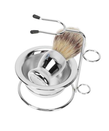 Minkissy 1 set of Barts Brush Harrow Brazil Razor Travel Razor Razor Bush Brothschale From stainless steel shaving rapid foam cup hair set Rustproof steel roof brushes travel face