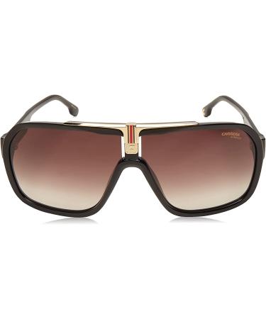 Carrera Men's 1014/S Shield Sunglasses Black/Brown Gradient 64mm - Buy Online on GoSupps.com