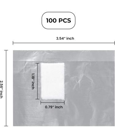 100 Pcs Nail Foil Wrap with Pre Attached Lint Free Cotton Pad - Easy & Effective Gel Nail Polish Removal at Home - Buy Online on GoSupps.com