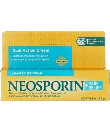 Neosporin Plus Pain Relief Maximum Strength Antibiotic Cream 0.5 oz - Buy Online on GoSupps.com