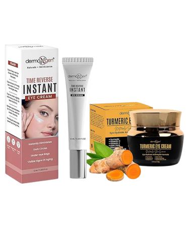 DERMAXGEN Instant Eyelift & Hydrating Eye Cream Set Lightweight Formula with Vitamin C & Turmeric for a Refreshed Under-Eye Look