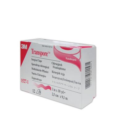 3M 30707387065950 Transpore Surgical Tape 1 x 10 yd. Clear (Pack of 12)