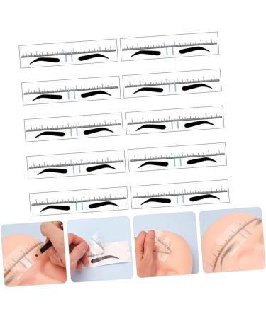  SOLUSTRE SOLUSTRE 10 Pieces Eyebrow Positioning Measuring Stencil Ruler Eyebrow Stamp Stencil Ruler Stirrups DIY Eyebrow Trimmer Disposable PVC - Buy Online on GoSupps.com