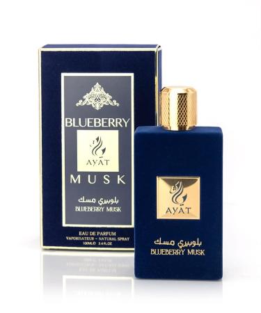AYAT PERFUMES - BLUEBERRY MUSK 100ml - Eau De Parfum for Women - Arabian Oriental Scent - Dubai Perfume Made and designed in United Arab Emirates Blurberry Musk