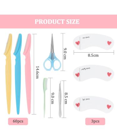 60-Piece Eyebrow Razor Set for Women | Eyebrow Care & Shaping Cards | Portable Facial Hair Remover - Buy Online on GoSupps.com