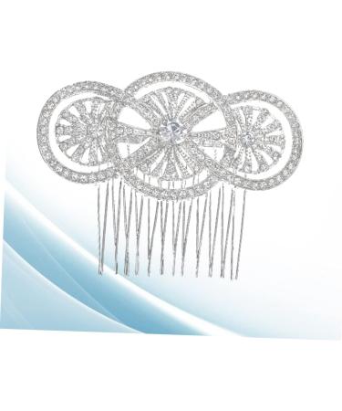 POPETPOP Wedding Headpiece Tiara Rhinestone Hairpin Bridal Headdress Bridal Hair Comb Hair up European and American Bride - Buy Online on GoSupps.com