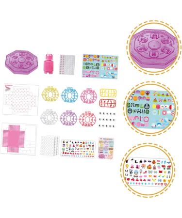 Healeved Kids Nail Kit 5 Sets toddler nail polish child toddler Nail set decorate kids nail stickers Toy plastic nail polish age 8-12 nail manicure toy suite manual 3d - Buy Online on GoSupps.com
