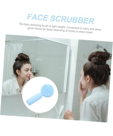 DRESSOOS Silicone Face Brush Silicone Facial Scrubber Exfoliating Face Scrubber Face Scrub Brush Face Exfoliator Face Exfoliating Brush Face Washing Brush Skincare Brush Silicone Scrubber 11x5cm Sky-blue - Buy Online on GoSupps.com