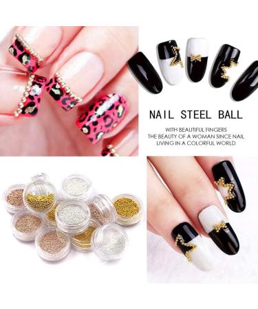 Mesiyun Nail Art Micro Beads & Metal Caviar Kit - 12 Pots | DIY Craft Manicure Decor - Buy Online on GoSupps.com