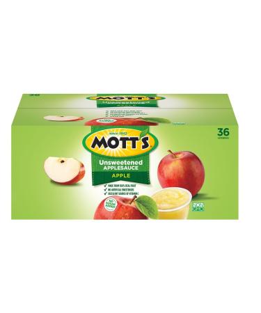 Mott's Organic No Sugar Added Apple Sauce, 3.9 Ounce, 36 Count (14800003840)