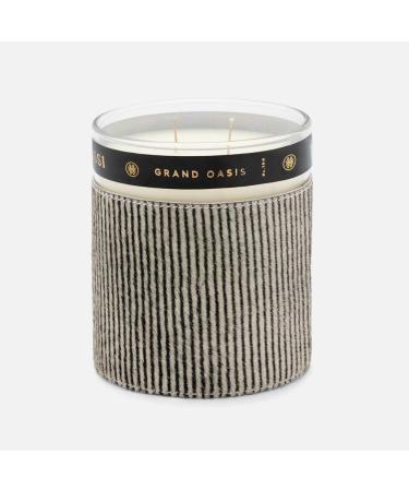 Thucassi Savanna Candle Grand Oasis Scent 38.8oz. Brown Candy Striped Sleeve