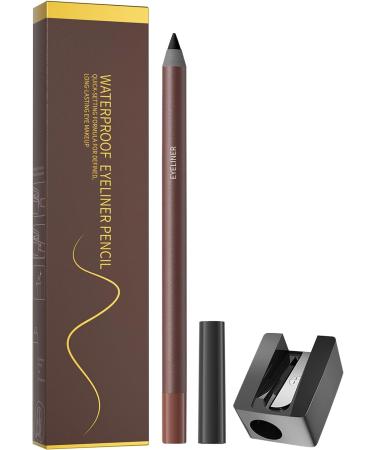Eyeliner Waterproof Eye Gel Pencil with Sharpener Long Lasting Smudge Resistant Smooth Makeup Cosmetics Liner for Beauty Women Daily Life 5BLACK - Buy Online on GoSupps.com