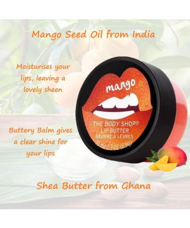 The Body Shop Lip Balm Mango Lip Butter- Shea Butter - 10ml Fruity Scent - Buy Online on GoSupps.com