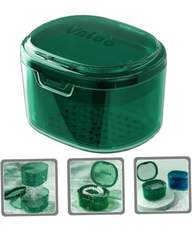 Frcolor 4-Piece Denture Retainer Storage Box Set - Travel Cleaning Case for Prostheses with Sieve - Buy Online on GoSupps.com