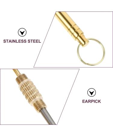 4pcs Metal Cleansing Keychain Professional Scoops Tools Multipurpose Spoons Wax Holder for Scoop in Camping Gifts Portable Removal Remover Earwax Multi-functional Pick Steel Spoon 1 - Buy Online on GoSupps.com