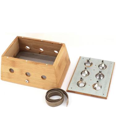 Ruilogod Bamboo Moxa Roll Burner - Moxibustion Box with 6 Holes | International Shipping Available - Buy Online on GoSupps.com