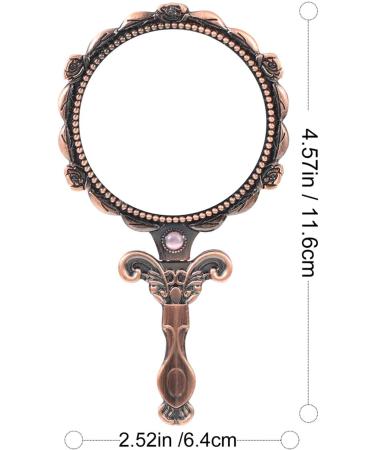 Folding Small Handle Mirror Foldable Mirror with Handle Portable Makeup Mirror Vanity Mirror Hand Mirror Makeup Tool Embossed Mirror Embossed Flower Mirror Retro Handheld Mirror - Buy Online on GoSupps.com