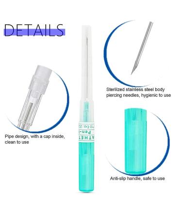 10PCS Mixed Catheter Piercing Needles Set - Stainless Steel Disposable Piercing Needles for Belly, Navel, Lip, Eyebrow, Earrings - 14G, 16G, 18G, 20G, 22G - Buy Online on GoSupps.com