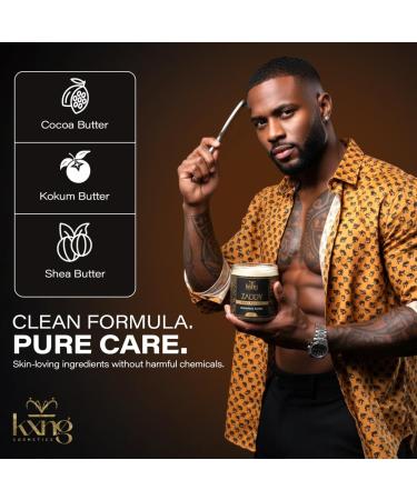 KXNG Cosmetics Organic Shea Body Butter Duo 2 4oz (Zaddy & Eat Me 2) | Rich Shea Cocoa Butter Mango & Coconut Oil Blend | Body Moisturizer Cream for Men & Women | Hydrating Care for Hands Feet - Buy Online on GoSupps.com
