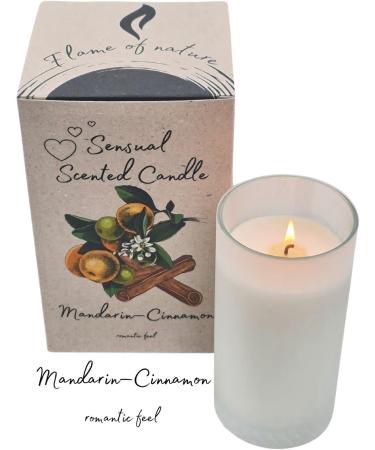Sensual Flame of Nature Candle | Soy Wax | Natural Mandarin & Cinnamon Oil | Aromatherapy & Spiritual Growth - Buy Online on GoSupps.com