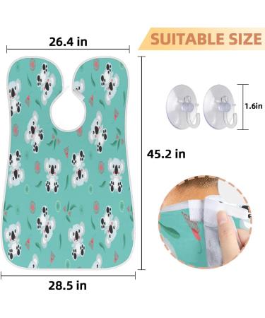 Beard Bib Apron for Men - Non-Stick Waterproof Hair Catcher with Cute Koalas Pattern - Ideal for Shaving & Trimming - International Shipping Available - Buy Online on GoSupps.com