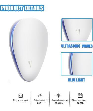 Ultrasonic Pest Repeller Electronic Mouse Repellent Plug in Pest Control Powerful Repelling Mice Rats Mosquitoes Spiders Cockroach Flies(4 Packs) White - Buy Online on GoSupps.com