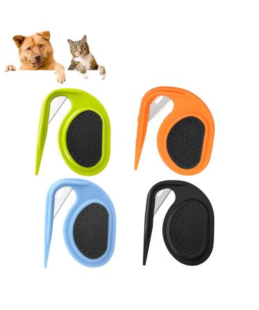 PET Knotting Comb 2024 New de-filzing knife cat Cat Hair Knot 3-in-1 multifunctional function hair removal comb for removing matted and loose hair (4PCs)