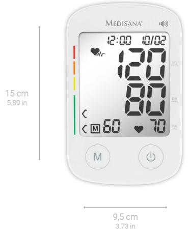 Medisana BU 535 Voice Blood Pressure Monitor Accurate Upper Arm Measurement Voice Instructions Memory Function & Irregular Heartbeat Alert | Ships Internationally - Buy Online on GoSupps.com