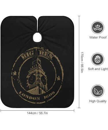 Buy Retro London Big Ben Hair Cutting Cape | Professional Salon Apron with Snap Closure - Perfect for Barbers & Hairdressers - Buy Online on GoSupps.com