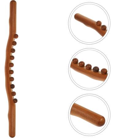 Operitacx Wooden Scratch Massage Tool - Muscle Relaxation Stick for Full Body Lymphatic Paddling & Gua Sha Therapy - 10 Pearl Design - Buy Online on GoSupps.com