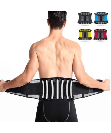 Back Support Lower Back Brace Provides Pain Relief Breathable Lumbar Decompression Support Belt Waist Trainer For Men Women Keeps Your Spine Straight Safe (Color : Black Size : M) lofty ambition Black M - Buy Online on GoSupps.com