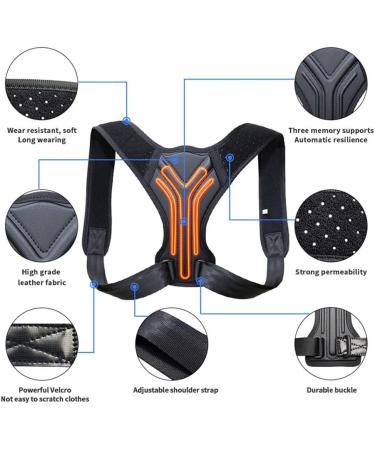 ZUIAI Posture Corrector Back Brace Adjustable Upper Shoulder Relief Trainer Spine Corset Support(L) Large B - Buy Online on GoSupps.com