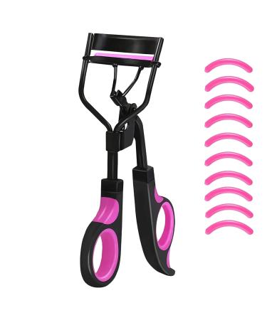 Eyelash Curler with Pads - Lash Curler with 10 Extra Silicone Replacement Pads Get Perfect Curl in 6 Seconds