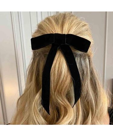 Yheakne Satin Loop Long Cock Headdress - Women's Winter Hair Clip & Jewelry Gift (Black 1 Piece) - Buy Online on GoSupps.com