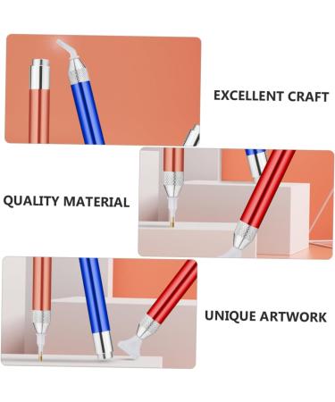DOITOOL 9 Sets Nail Art Drill Pen Nail Drill Pen Nail Pen Nail Gems Kit Diy Tools Blue Color Ar Red Dotting Pen Head Tip Nail Art Equipment Embroidery 5d Aluminum Alloy Painted Diamond Pen - Buy Online on GoSupps.com