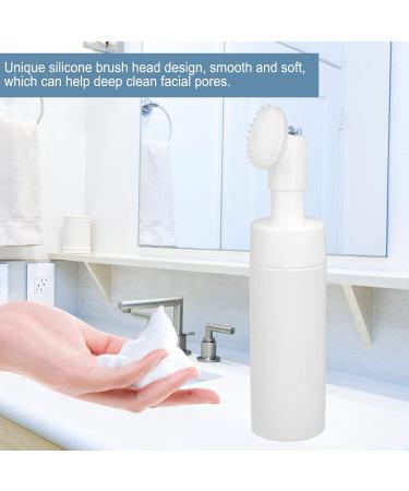 Silicone Brush Head Foaming Bottle Large Diameter Smooth Design Spiral Bottle Mouth Press Type Pump Head Round Bottom Bottle for Lotion or Facial Cleanser Bottling (200ML) 200ML 1 count (Pack of 1) - Buy Online on GoSupps.com