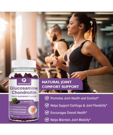 AlphaStateSciences Raspberry Bliss Glucosamine Chondroitin Gummies 1500mg - 60 High Strength Gummies - Buy Online on GoSupps.com
