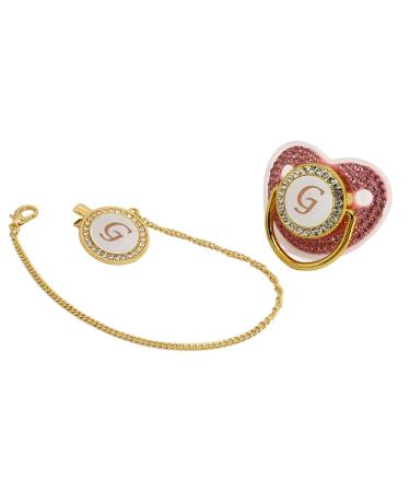 Golden Baby Pacifier - Durable Ergonomic Curved Design Lightweight & Perfect for Home (Letter G) - International Shipping Available - Buy Online on GoSupps.com